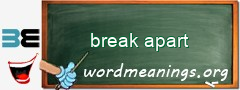 WordMeaning blackboard for break apart